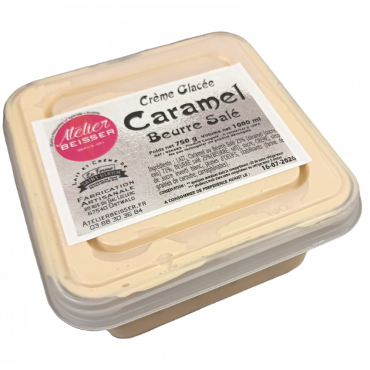 Crème Glacée Caramel Beurre Salé - le bac de 1 L