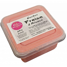 Sorbet Fraise d'Alsace 50% - le bac de 1 L