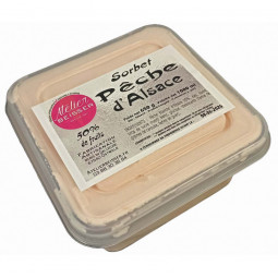 Sorbet Pêche Alsace 50% - le bac de 1 L