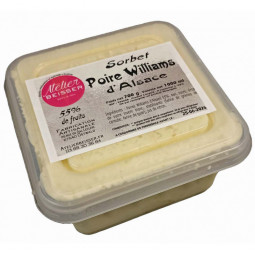 Sorbet Poire Williams d'Alsace - le bac de 1 L