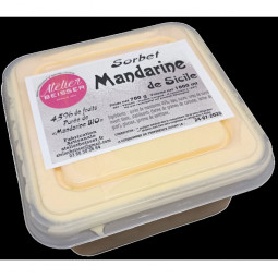 Sorbet Mandarine 45% - le bac de 1 L